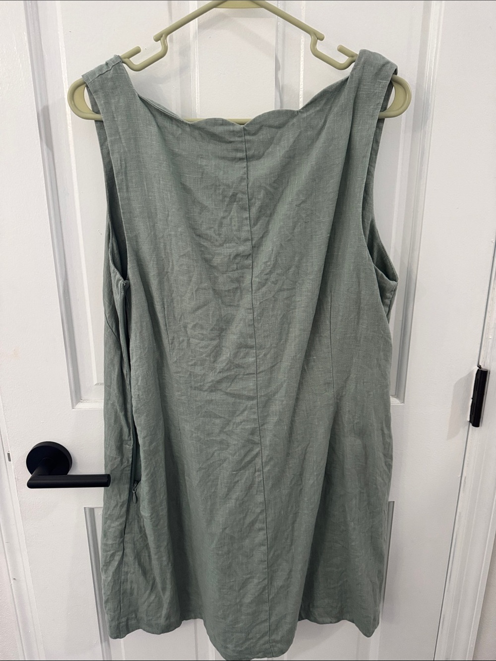 Abercrombie & Fitch Linen Dress in Sage Green - Picture 4 of 5